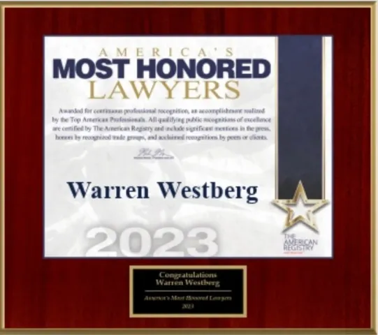 America's Most Honored Lawyers 2023, Warren Westberg