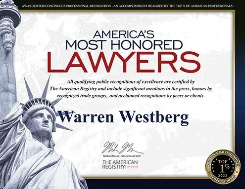 America's Most Honored Lawyers, Warren Westberg
