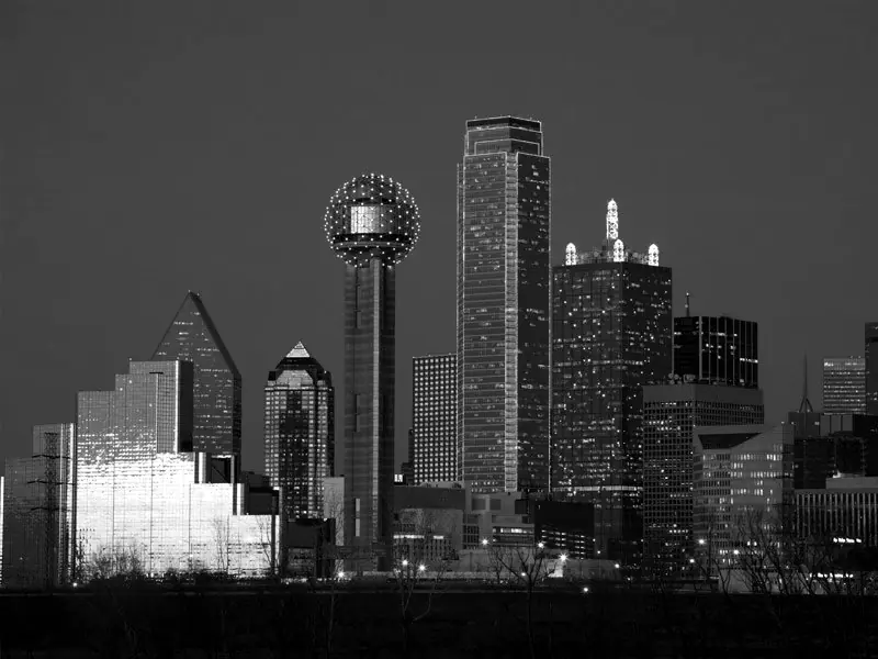 Dallas skyline at night